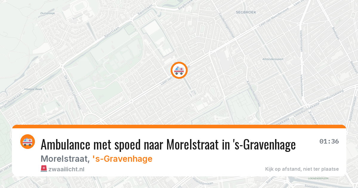 Ambulance met spoed naar Morelstraat in 's-Gravenhage — 8 mei 2026