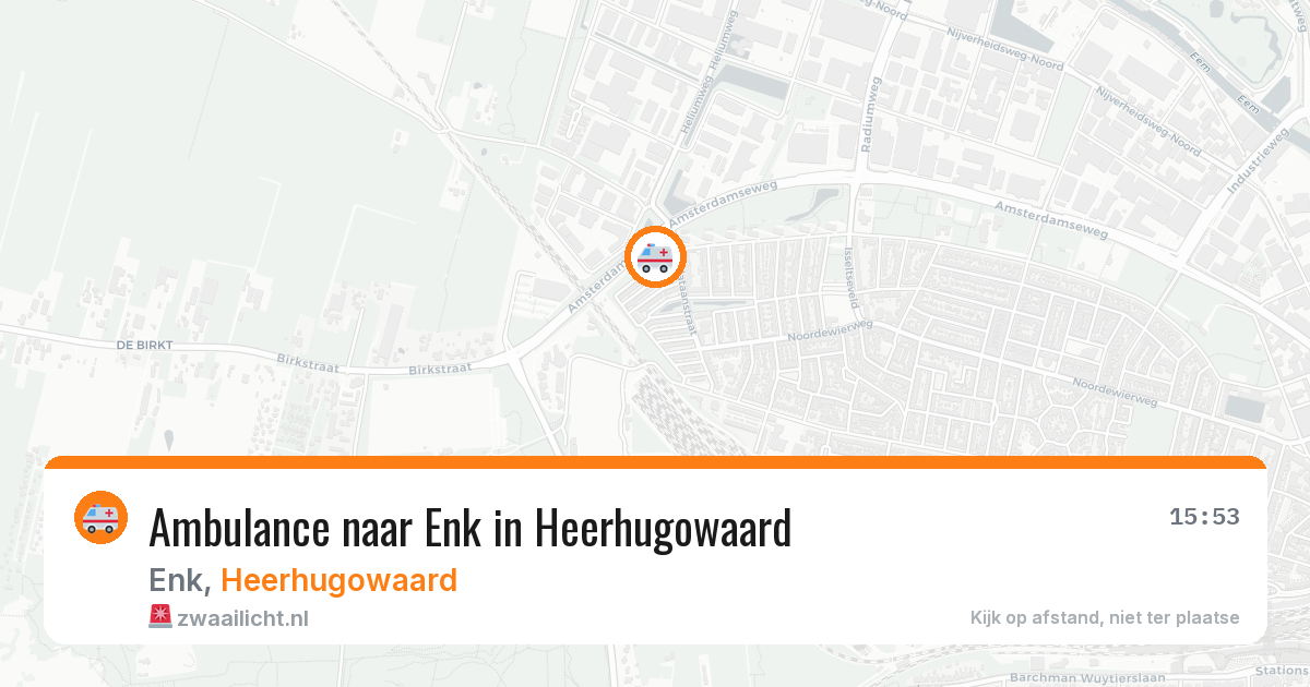 Ambulance naar Enk in Heerhugowaard — 11 aug 2026