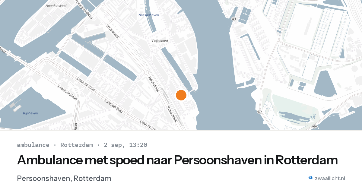 Ambulance met spoed naar Persoonshaven in Rotterdam — 2 sep 2026