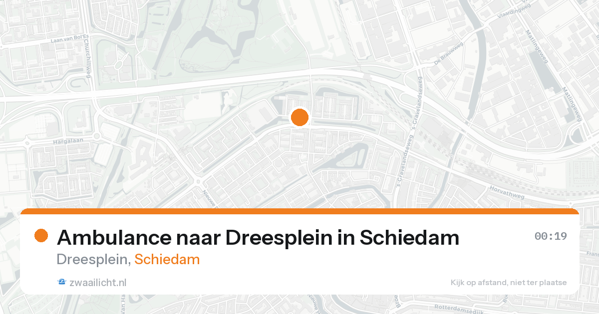 Ambulance naar Dreesplein in Schiedam — 18 aug 2026