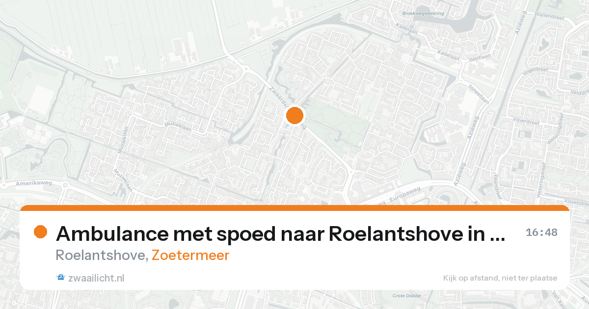 Ambulance met spoed naar Roelantshove in Zoetermeer — 4 mei 2026