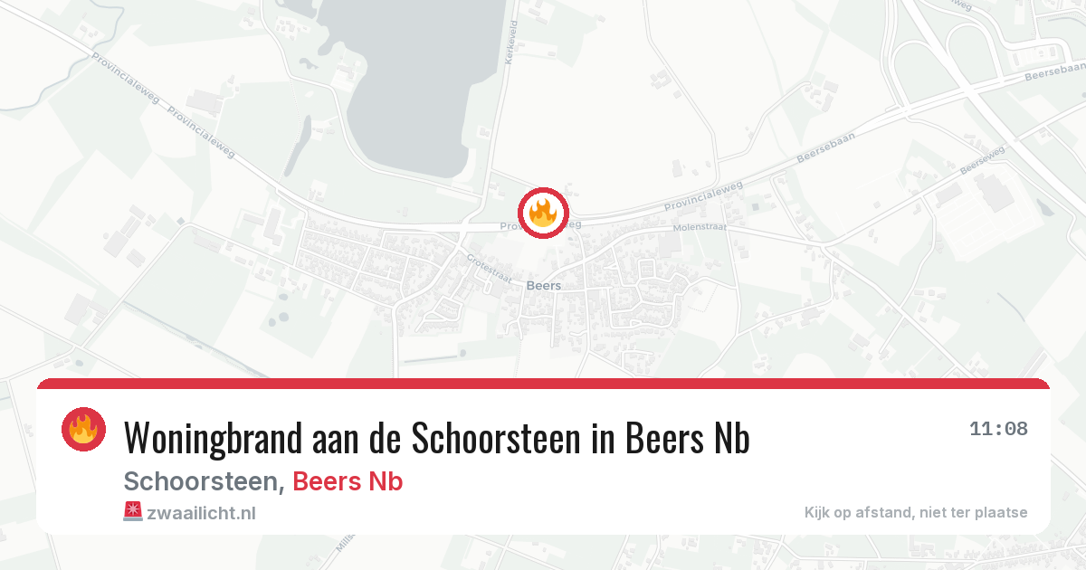 Woningbrand aan de Schoorsteen in Beers Nb — 24 feb 2026