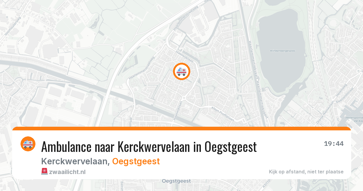 Ambulance naar Kerckwervelaan in Oegstgeest — 28 jun 2026