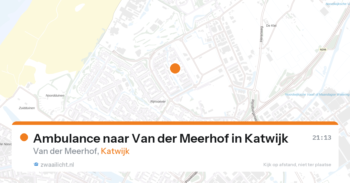 Ambulance naar Van der Meerhof in Katwijk — 20 apr 2026