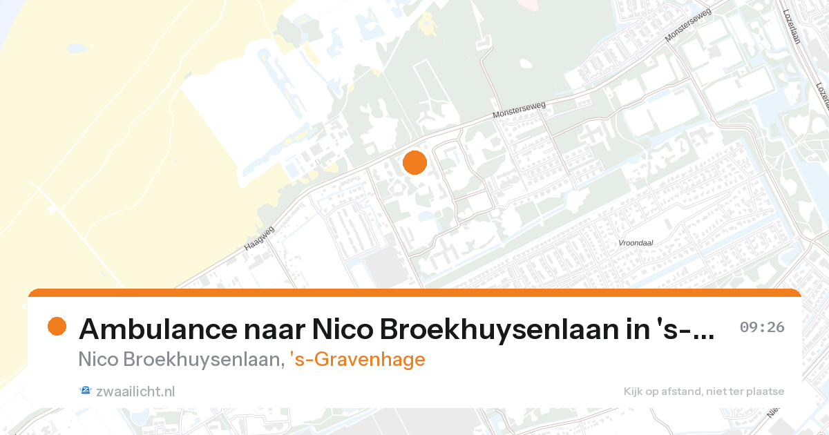 Ambulance naar Nico Broekhuysenlaan in 's-Gravenhage — 27 aug 2026