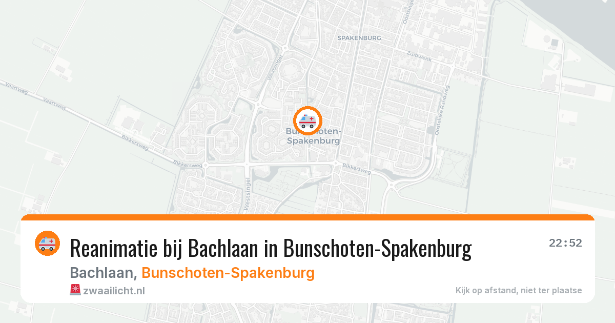 Reanimatie bij Bachlaan in Bunschoten-Spakenburg — 20 mrt 2026