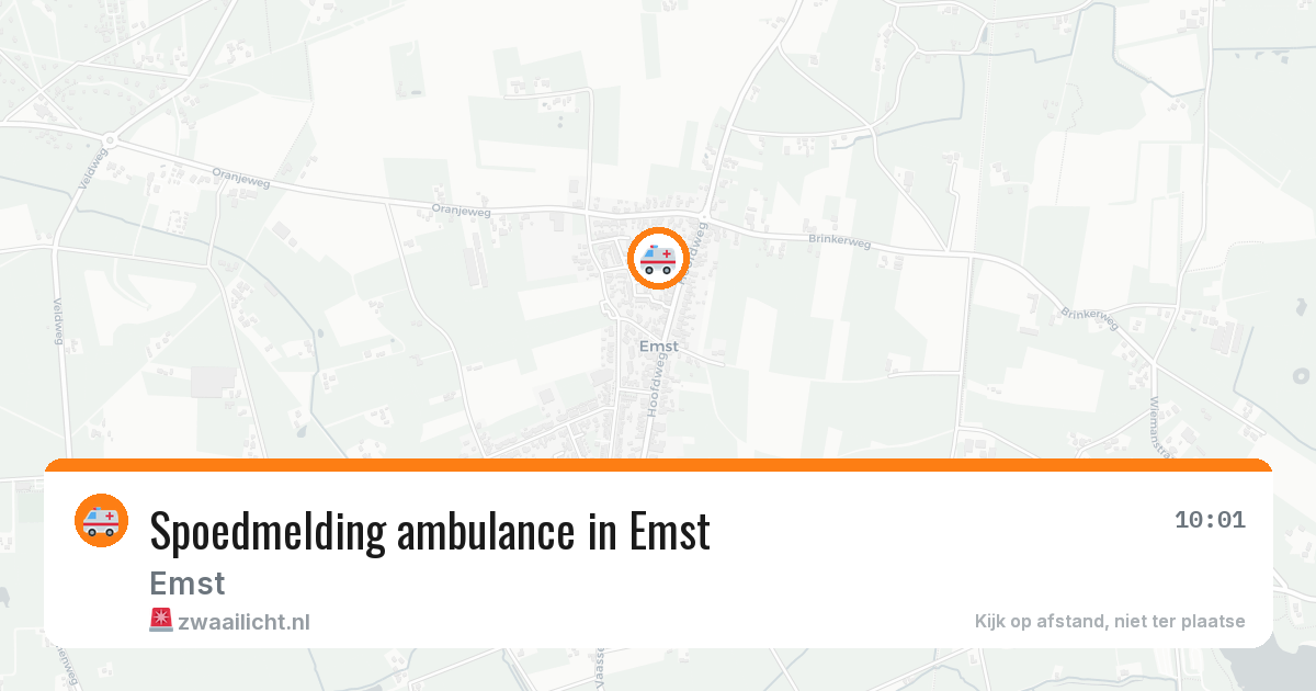 Spoedmelding ambulance in Emst — 17 jun 2026