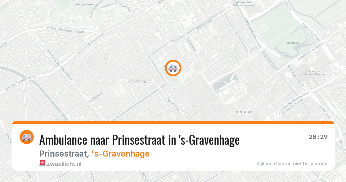 Ambulance naar Prinsestraat in 's-Gravenhage — 27 jun 2026