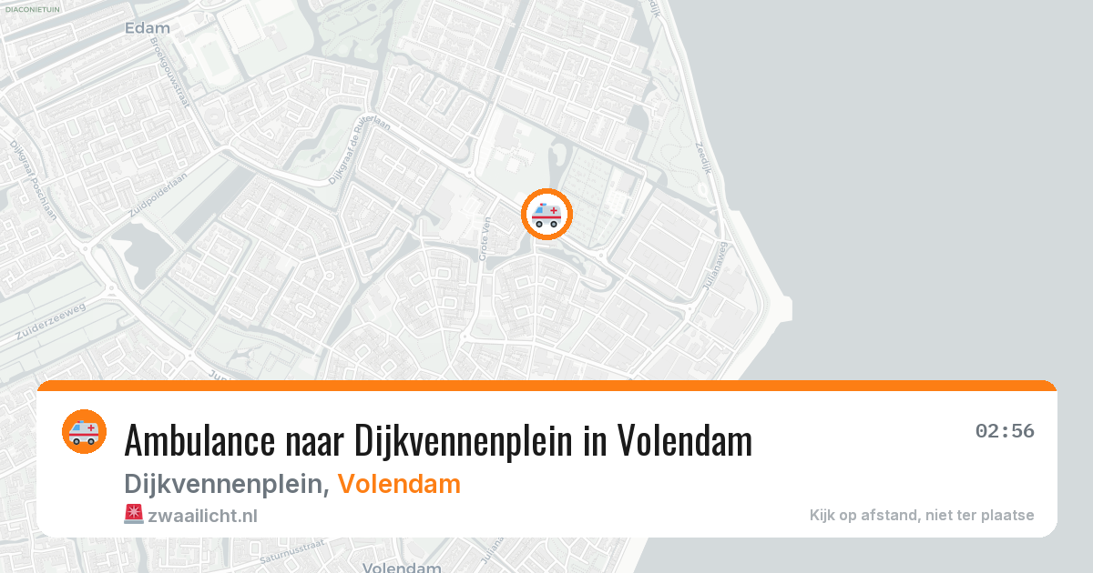 Ambulance naar Dijkvennenplein in Volendam — 12 aug 2026