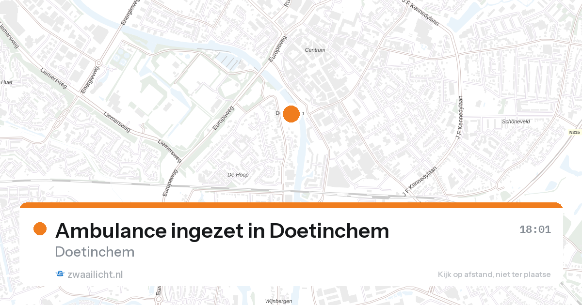 Ambulance ingezet in Doetinchem — 25 aug 2026