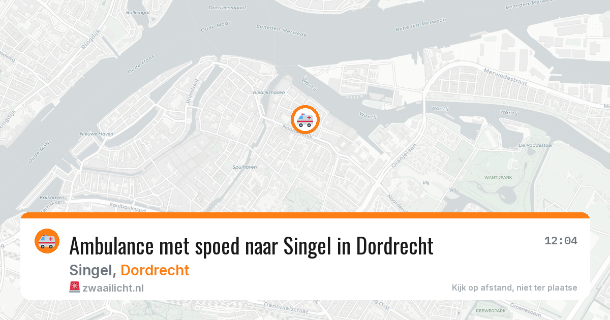 Ambulance met spoed naar Singel in Dordrecht — 29 jan 2026