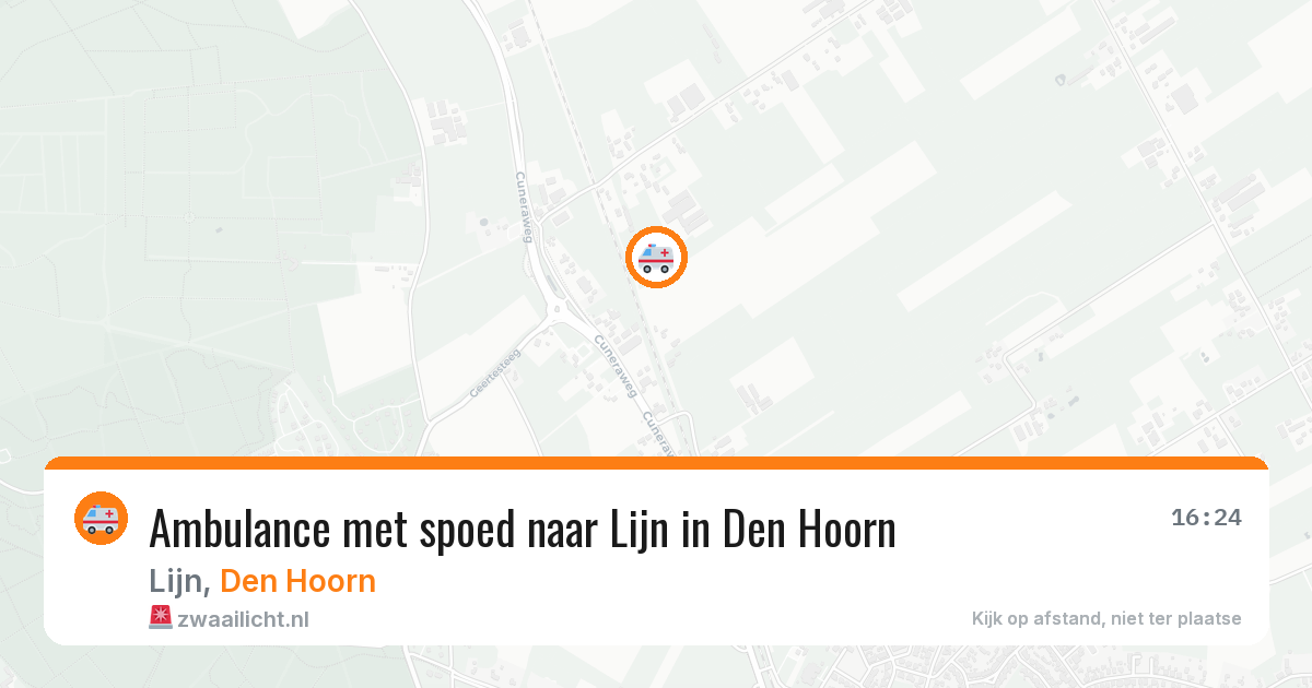 Ambulance met spoed naar Lijn in Den Hoorn — 10 aug 2026