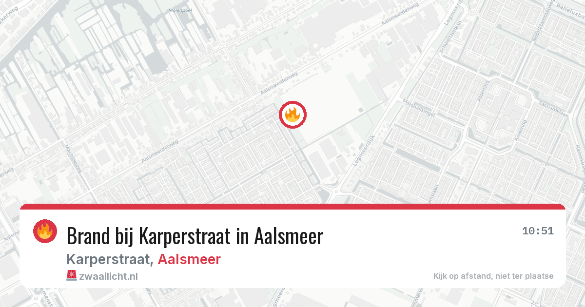 Brand bij Karperstraat in Aalsmeer — 31 mei 2026