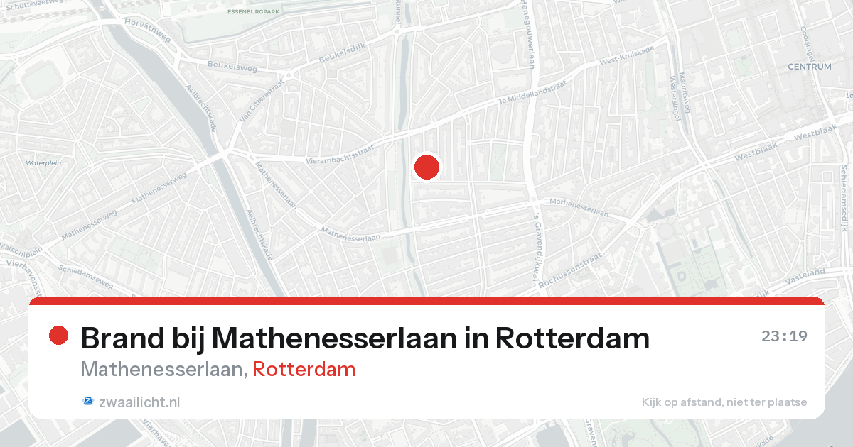 Brand bij Mathenesserlaan in Rotterdam — 16 aug 2026