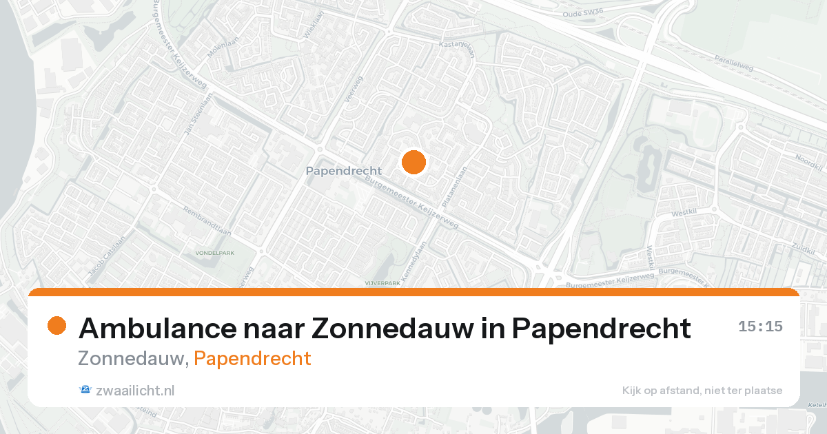 Ambulance naar Zonnedauw in Papendrecht — 29 jun 2026