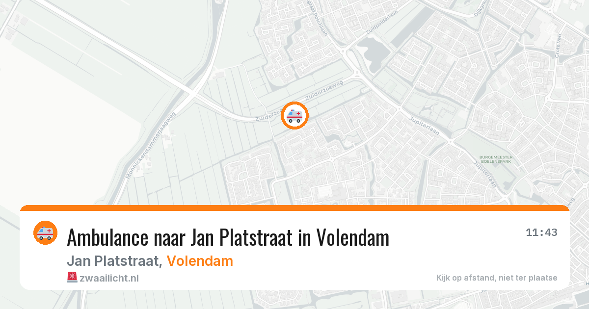 Ambulance naar Jan Platstraat in Volendam — 30 jul 2026