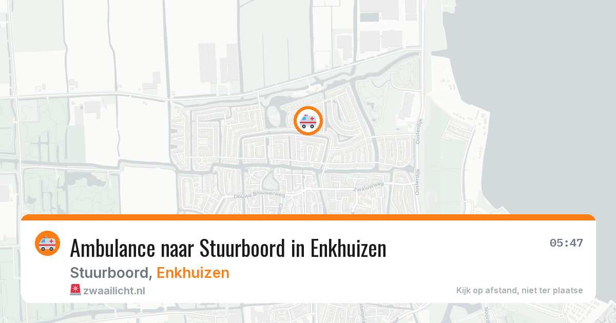 Ambulance naar Stuurboord in Enkhuizen — 18 mei 2026