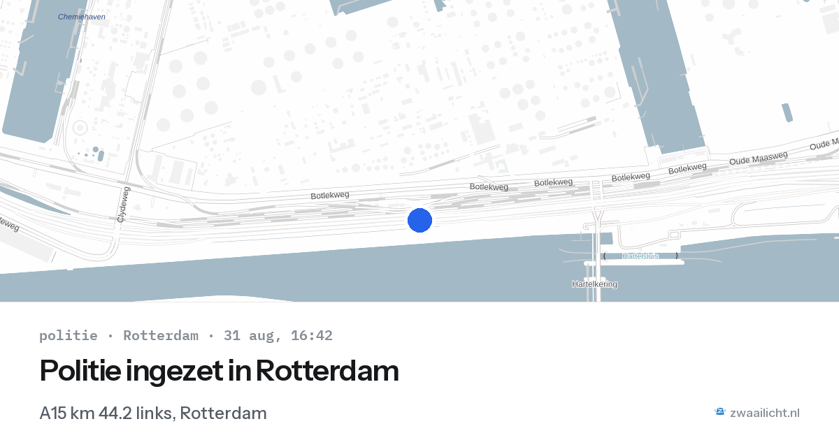 Politie ingezet in Rotterdam — 31 aug 2026 | 🚨 Zwaailicht.nl