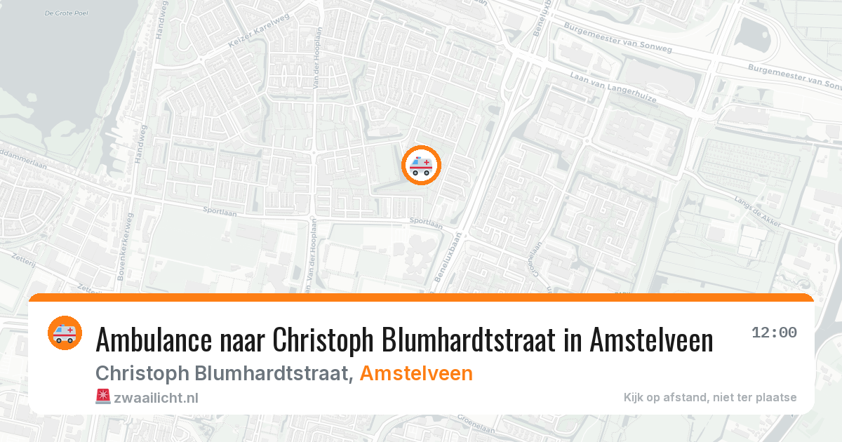 Ambulance naar Christoph Blumhardtstraat in Amstelveen — 11 jul 2026