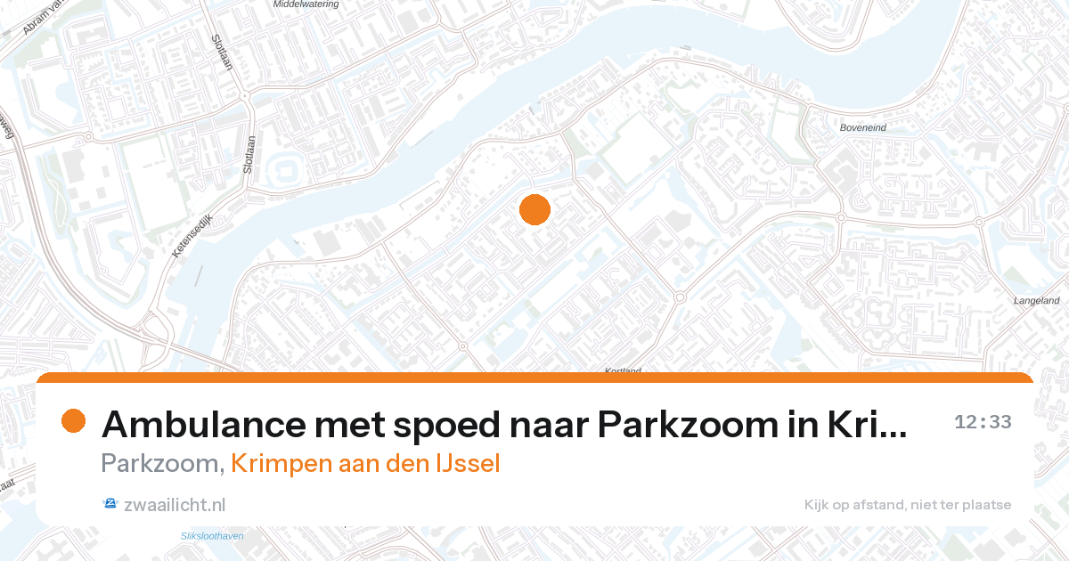 Ambulance met spoed naar Parkzoom in Krimpen aan den IJssel — 28 aug 2026