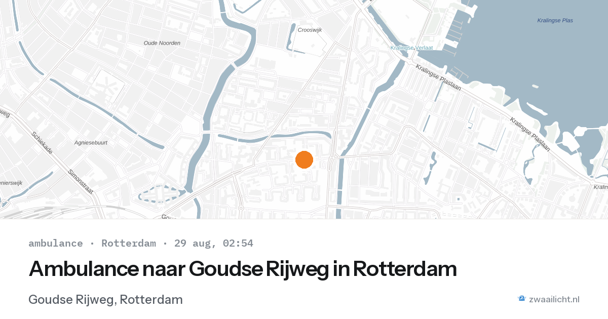 Ambulance naar Goudse Rijweg in Rotterdam — 29 aug 2026