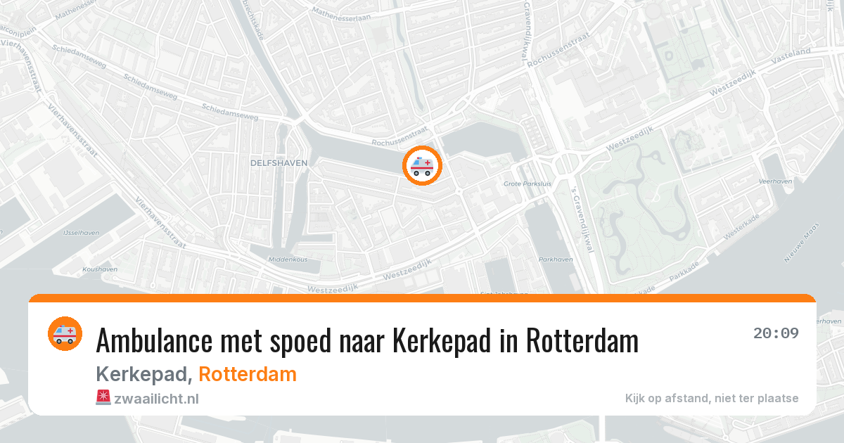 Ambulance met spoed naar Kerkepad in Rotterdam — 16 mei 2026