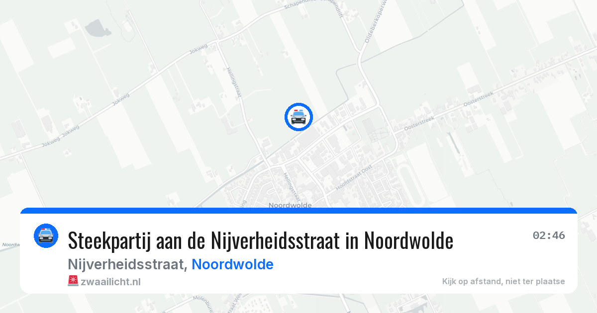 Steekpartij aan de Nijverheidsstraat in Noordwolde — 10 jul 2026