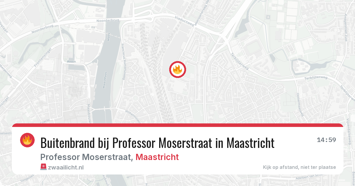 Buitenbrand bij Professor Moserstraat in Maastricht — 13 jul 2026