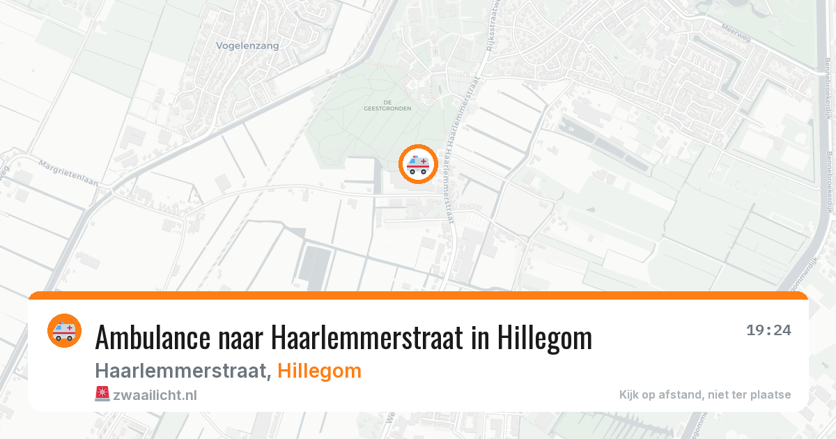 Ambulance naar Haarlemmerstraat in Hillegom — 8 aug 2026