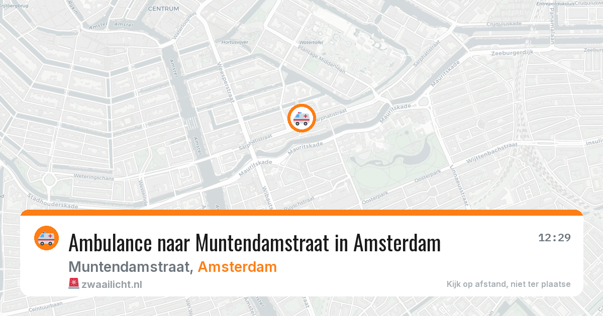 Ambulance naar Muntendamstraat in Amsterdam — 8 mei 2026