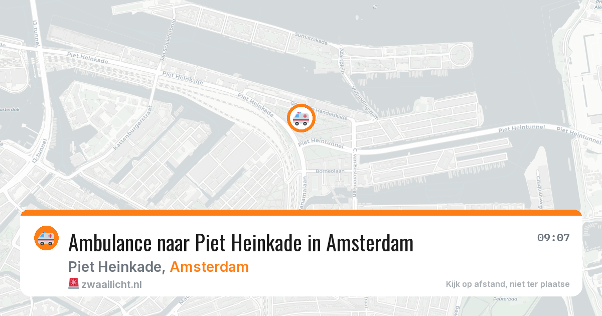 Ambulance naar Piet Heinkade in Amsterdam — 13 jun 2026