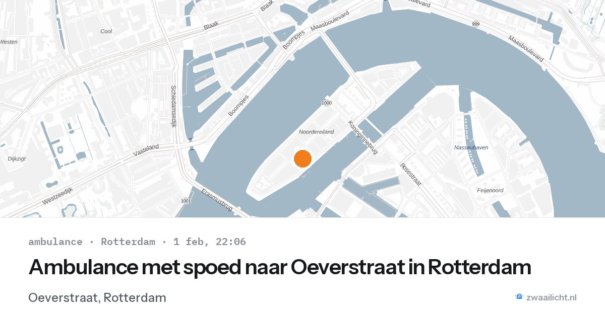 Ambulance met spoed naar Oeverstraat in Rotterdam — 1 feb 2026