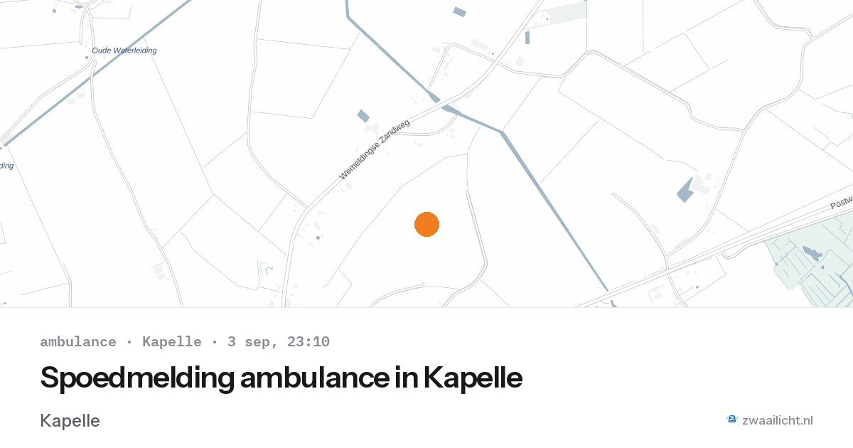 Spoedmelding ambulance in Kapelle — 3 sep 2026