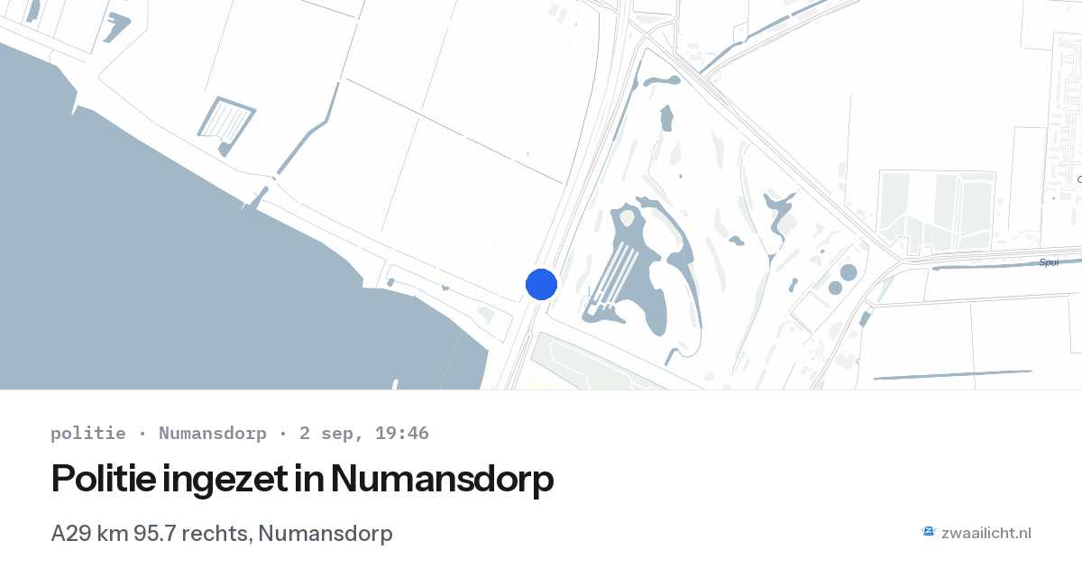 Politie ingezet in Numansdorp — 2 sep 2026 | 🚨 Zwaailicht.nl