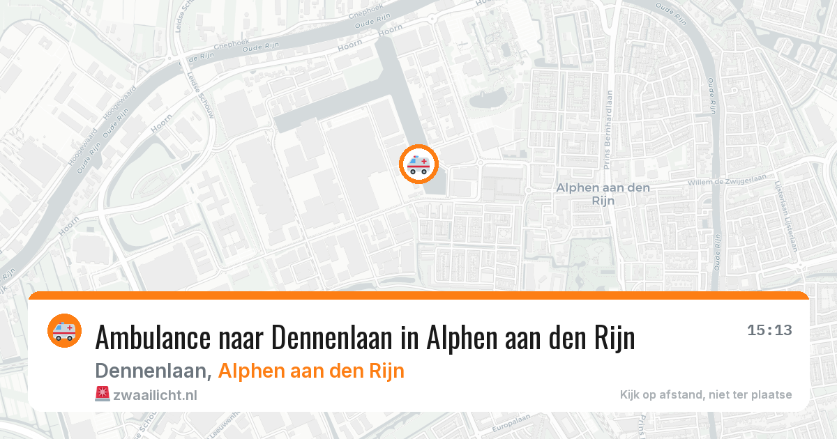 Ambulance naar Dennenlaan in Alphen aan den Rijn — 3 jul 2026