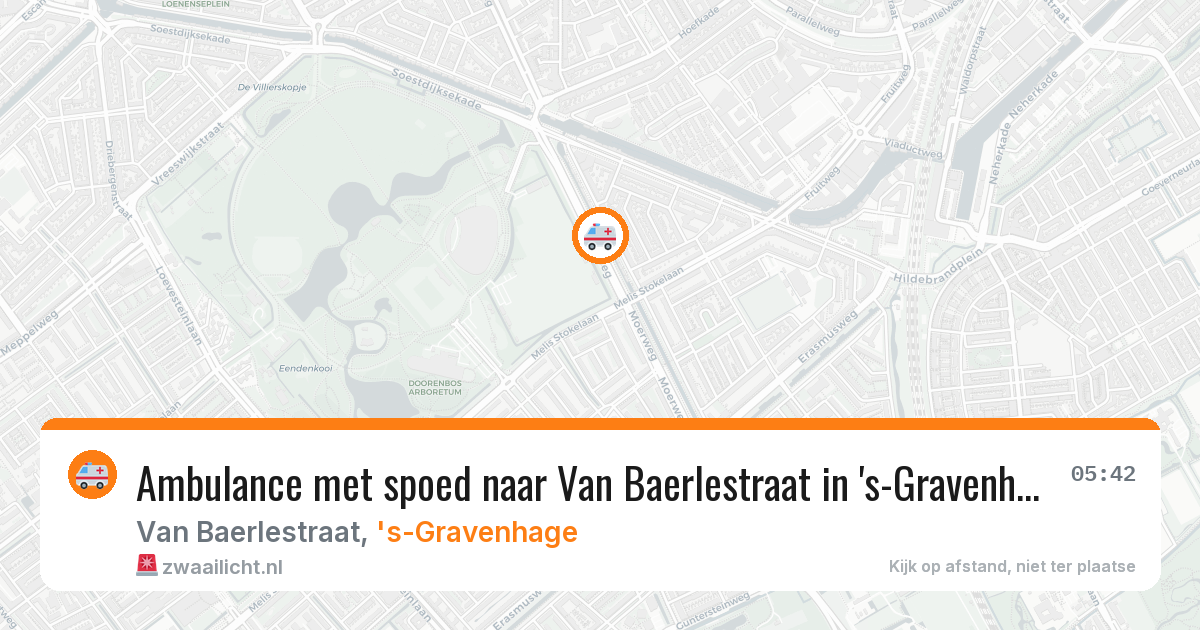 Ambulance met spoed naar Van Baerlestraat in 's-Gravenhage — 12 jul 2026