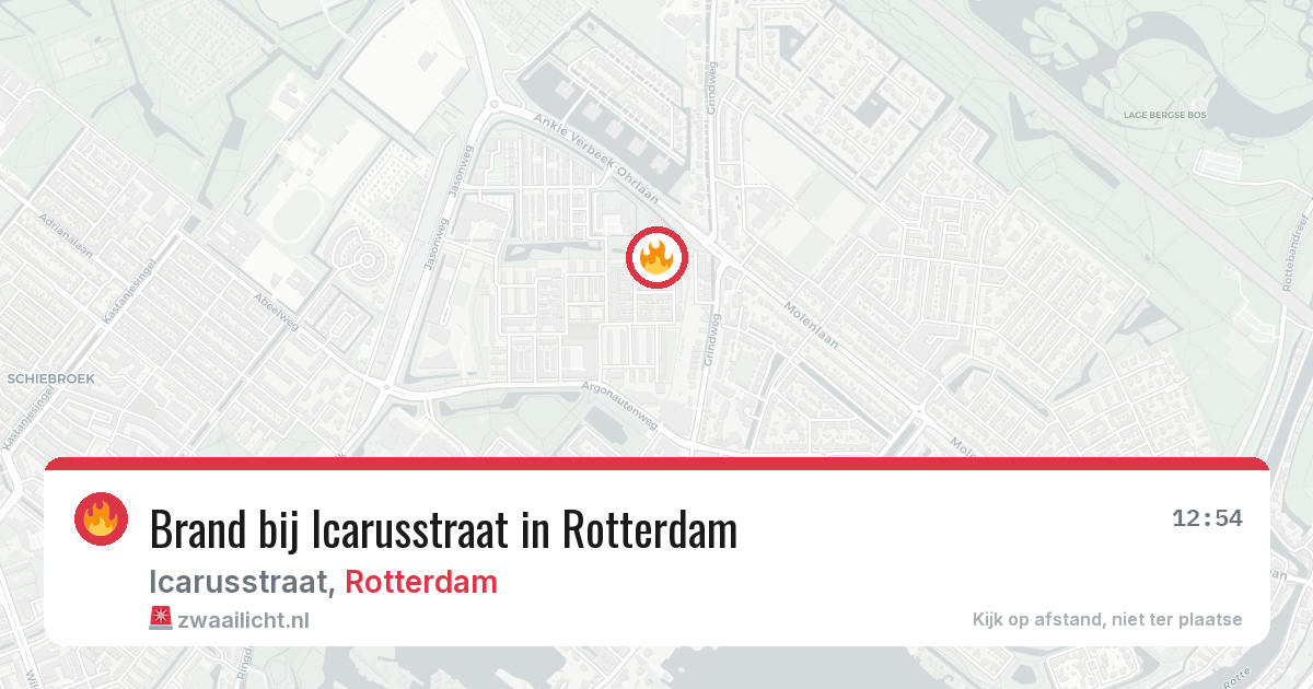 Brand bij Icarusstraat in Rotterdam — 11 jul 2026