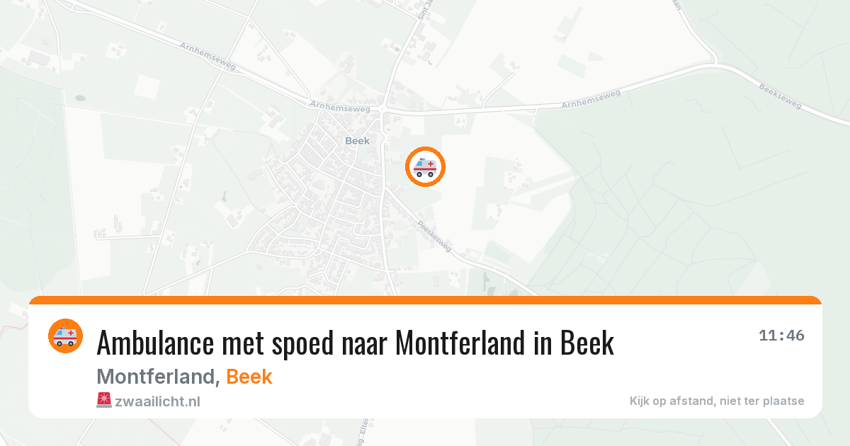 Ambulance met spoed naar Montferland in Beek — 12 aug 2026