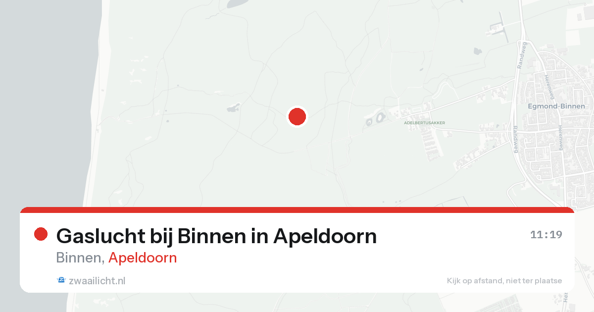 Gaslucht bij Binnen in Apeldoorn — 17 aug 2026