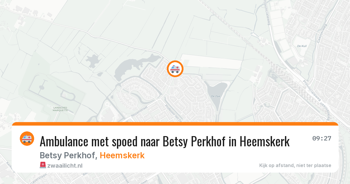 Ambulance met spoed naar Betsy Perkhof in Heemskerk — 1 mei 2026