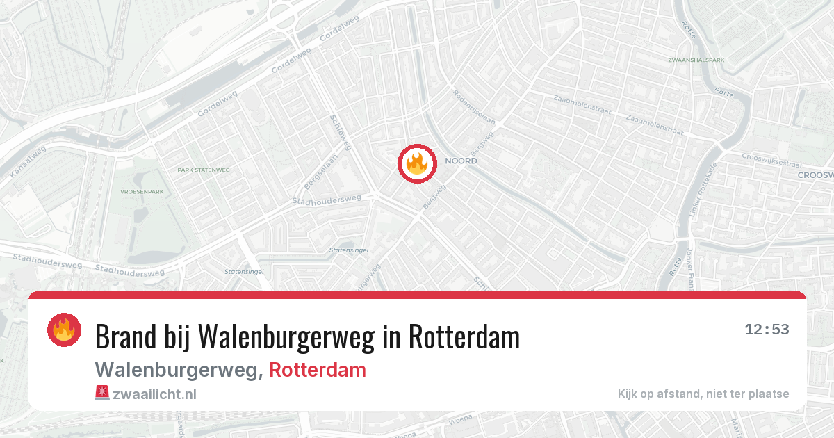Brand bij Walenburgerweg in Rotterdam — 28 jul 2026