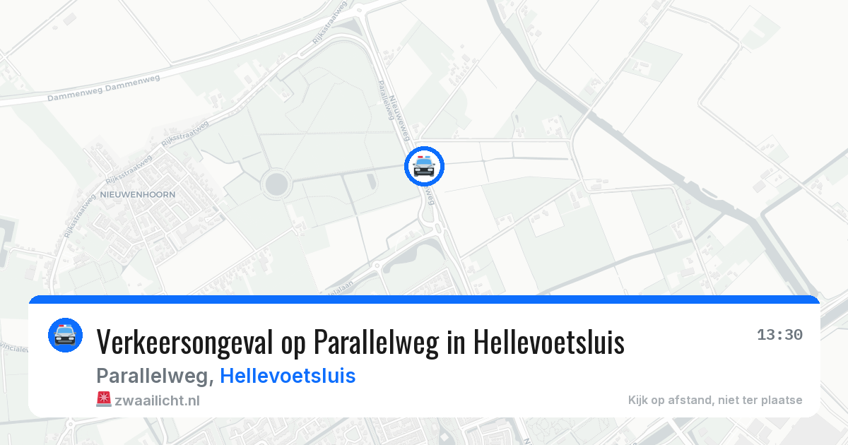 Verkeersongeval op Parallelweg in Hellevoetsluis — 12 jun 2026
