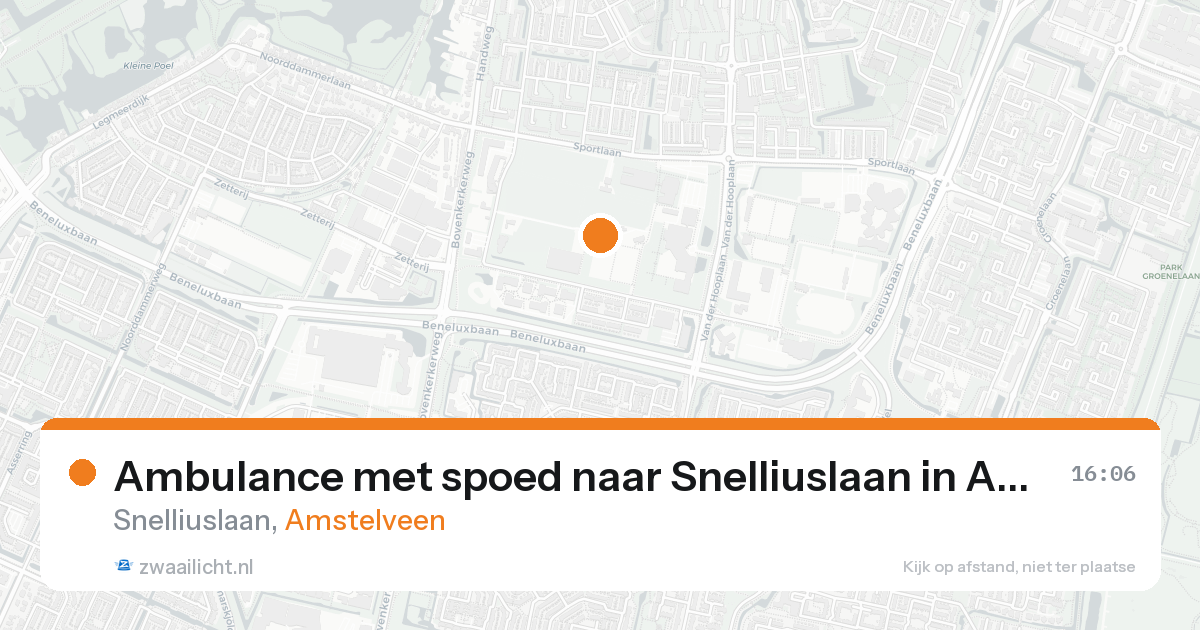 Ambulance met spoed naar Snelliuslaan in Amstelveen — 8 jun 2026