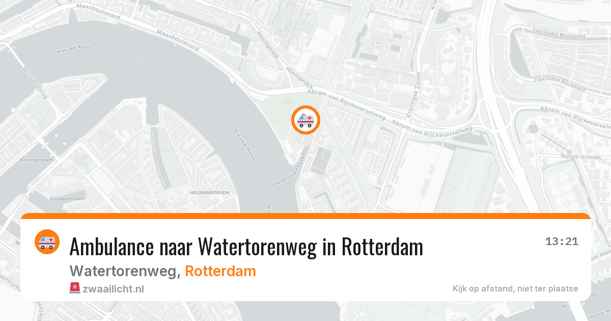 Ambulance naar Watertorenweg in Rotterdam — 11 aug 2026