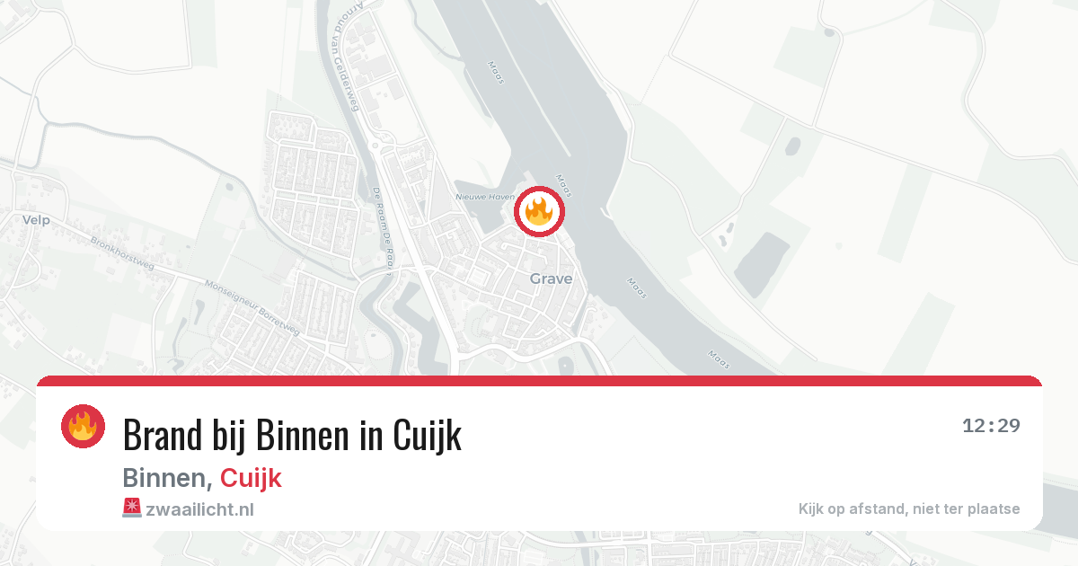 Brand bij Binnen in Cuijk — 27 jul 2026