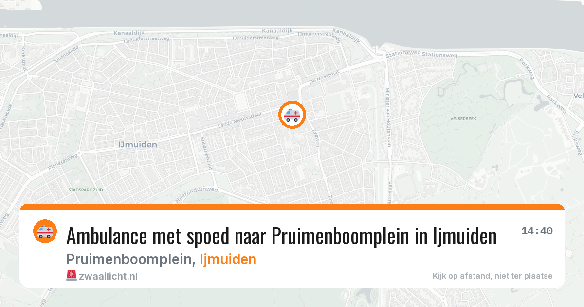 Ambulance met spoed naar Pruimenboomplein in Ijmuiden — 5 apr 2026