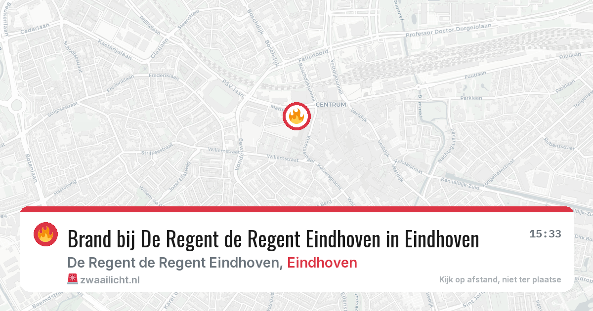 Brand bij De Regent de Regent Eindhoven in Eindhoven — 27 apr 2026