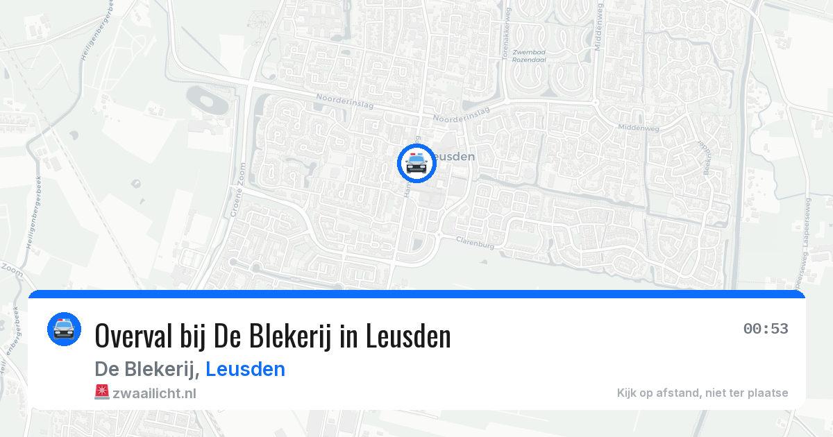 Overval bij De Blekerij in Leusden — 19 jan 2026