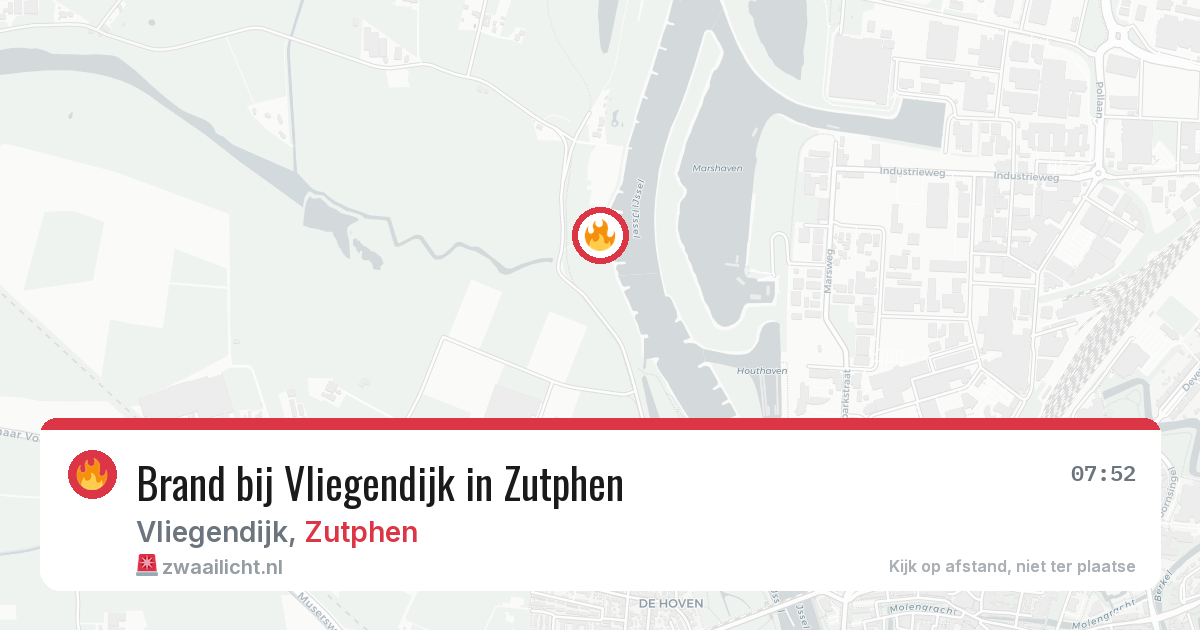 Brand bij Vliegendijk in Zutphen — 1 aug 2026