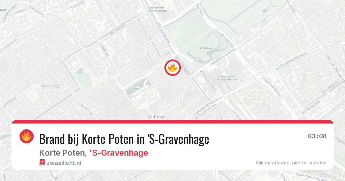 Brand bij Korte Poten in 'S-Gravenhage — 7 aug 2026